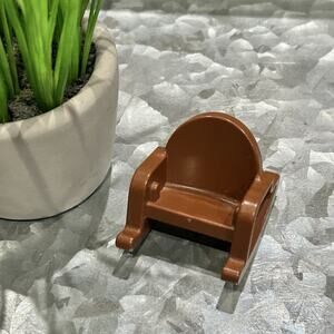 Playmobil 123‎ brown rocking chair 1990 vintage Geobra